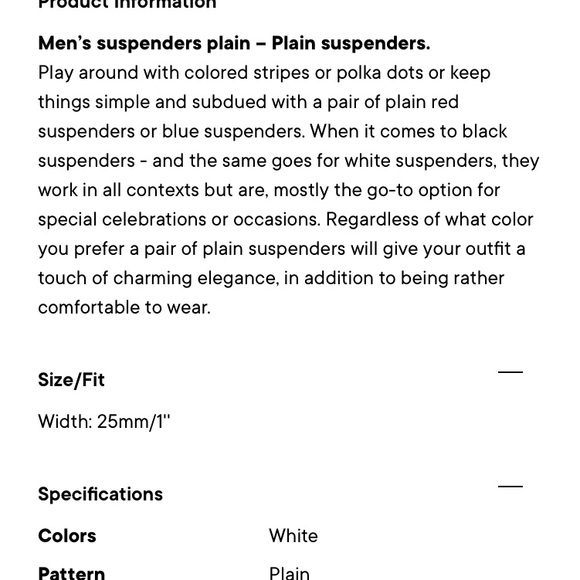 John Hendric Suspenders White Made in Sweden BNWB - Picture 4 of 5